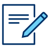 Icon illustration of a document and pencil