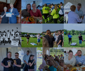 Collage of snapshots from recent Taylor Bank employee events.
