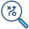 Icon illustration of a magnifying glass