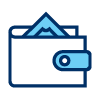 Icon illustration of a wallet